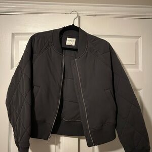 Abercrombie & Fitch Women's Quilted Bomber Jacket - Black